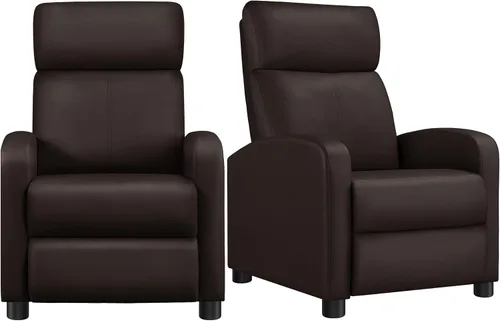 Vista 19 de Yaheetech Silla reclinable de pana con pushback de 2 asientos, silla de sala de estar con cojín de asiento grueso y respaldo, silla reclinable