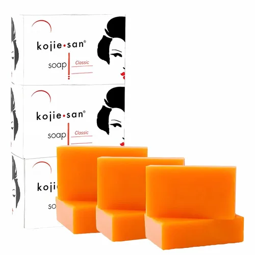 Vista 13 de Jabón Kojie San para aclarar piel y cuerpo - Jabón de ácido kójico original, barra removedora de manchas oscuras con glicerina y aceite de árbol