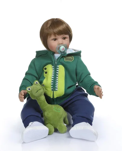 Vista 6 de iCradle Angelbaby Muñecas Reborn de 24 pulgadas de bebé recién nacido, gemelos, niños y niñas, muñecas de silicona suave de la vida real para niños