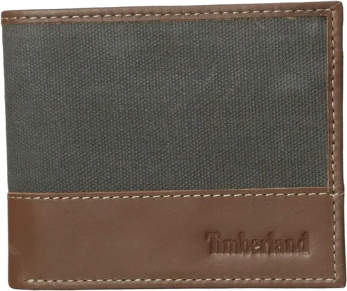 Vista 4 de Timberland Cartera de lona de cuero Baseline para hombre con bolsillo abatible adjunto Zafiro