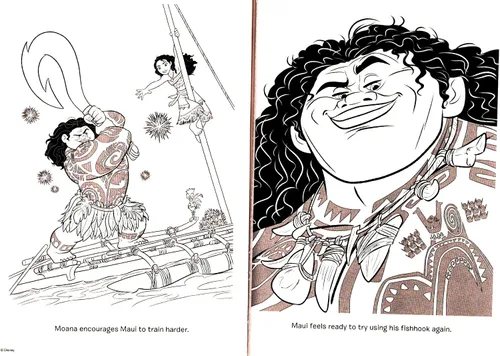 Vista 4 de Disney - Moana - Libro gigante para colorear y actividades - 200 páginas