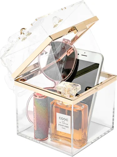 Vista 5 de Bolso de mano de acrílico transparente de lujo para mujer bolso de noche bolso de hombro bolso cruzado para fiesta baile de graduación