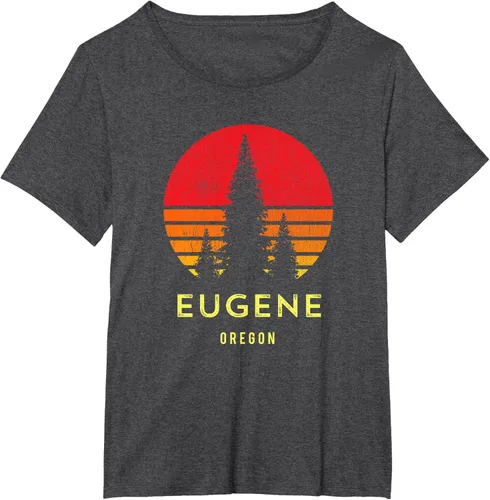 Vista 26 de Camiseta Eugene Oregon, Negro, S