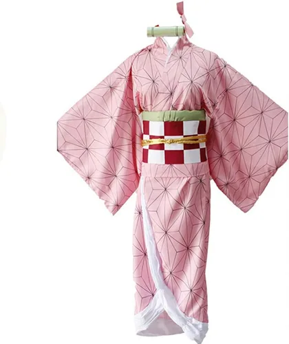 Vista 5 de Anime Demon Slayer Kimetsu No Yaiba - Disfraces de cosplay de Nezuko Kamado Kimonos