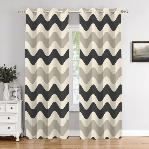 Vista 138 de Maritime Ocean Blackout Tier Curtains, Anchors Nautical Art Half Window Drapes for Kitchen with Rod Pocket,Room Darkening 2 Pack 26X24 Inches