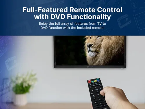 Vista 5 de Emerson ETD-2450 24" clase LED HDTV con reproductor de DVD incorporado, 720p HD, entradas HDMI/USB, sintonizador digital, diseño delgado, montaje