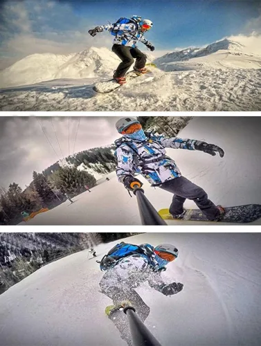 Vista 7 de GS SNOWING Traje de nieve impermeable para hombre, chaqueta de snowboard y pantalones de esquí para deportes de nieve, Nieve