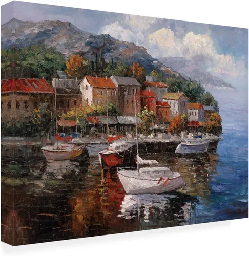 Vista 5 de Lienzo decorativo para pared, diseño de Joval 'At Sea', para decoración de sala de estar, dormitorio u oficina, 14 x 19 pulgadas