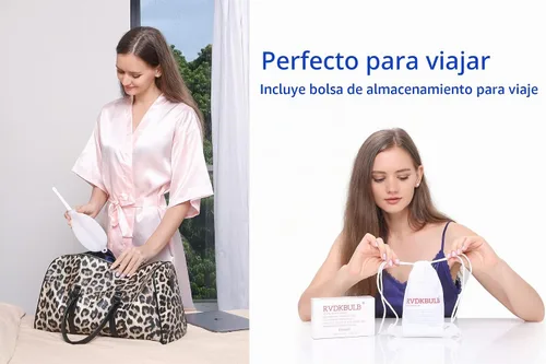 Vista 8 de Bolsa compacta de silicona para ducha, color blanco, 24 onzas líquidas