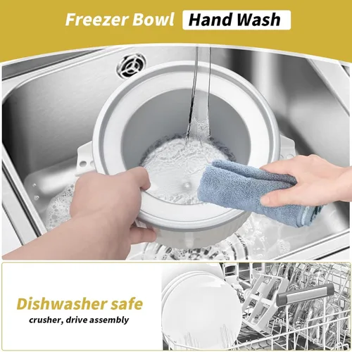 Vista 7 de Accesorio para máquina de helados para Kitchenaid, Compatible con mezcladores de pie KitchenAid de 4.5-5QT/5.5-6 Quart, Accesorios y complementos