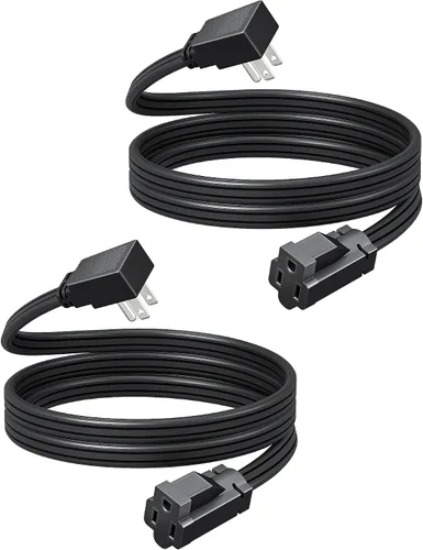 Vista 10 de DEWENWILS Cable de extensión corto de 1 pie, cable de extensión de cabeza plana para interiores con 3 puntas, cable de alimentación de perfil bajo