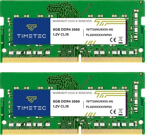 Vista 10 de Timetec 4GB DDR4 2666MHz (PC4-2666V) PC4-21300 SODIMM Laptop RAM - Módulo de memoria sin búfer de 260 pines 1.2V CL19 sin ECC para computadora