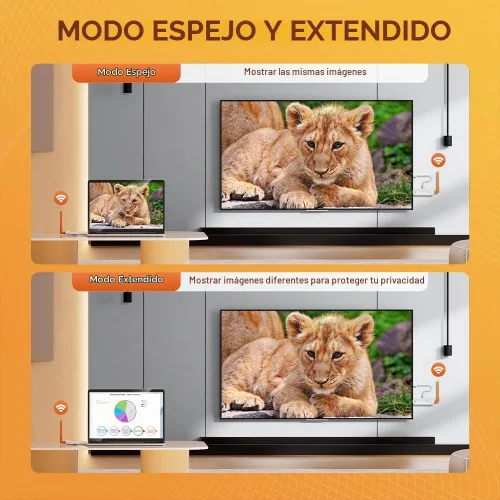 Vista 7 de TIMBOOTECH Receptores y transmisores inalámbricos HDMI 2 con pantallas LED