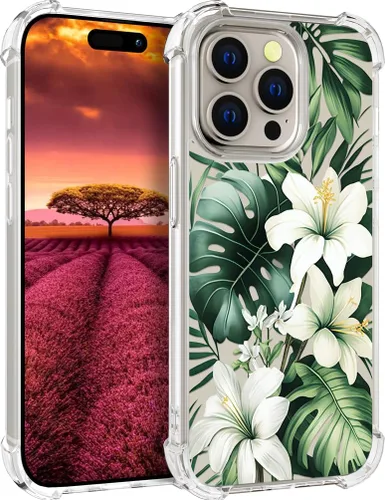 Vista 73 de Funda compatible con iPhone 15, bonita funda transparente para mujer, funda de silicona transparente para teléfono, color negro, tigre poderoso