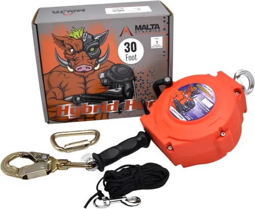 Vista 9 de Malta Dynamics Hybrid Hog Auto Retract Lifeline 20' Fall Protection Yoyo