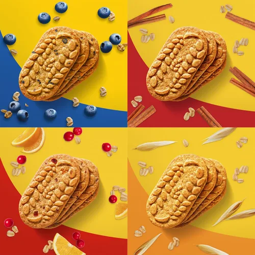 Vista 4 de Belvita - Galletas de desayuno en barra, paquete surtido de 4 sabores, 30 paquetes en total, 6 cajas (4 galletas por paquete)