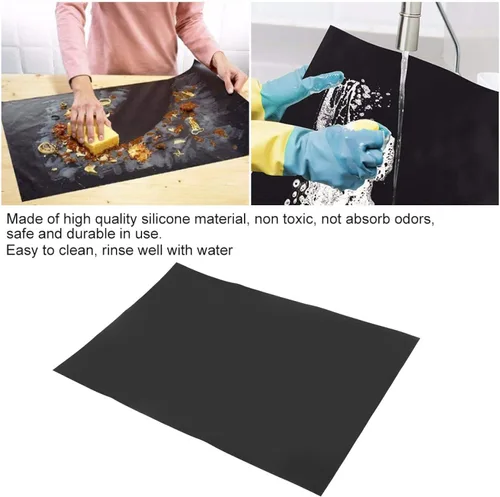 Vista 5 de Alfombrilla de inducción, resistente al calor, protector de arañazos, almohadillas antideslizantes de silicona, cubierta flexible para estufa
