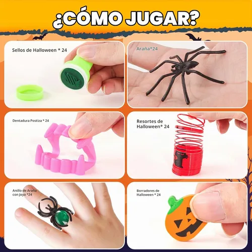 Vista 5 de Recuerdos de fiesta de Halloween para niños, paquete de 24 calderos