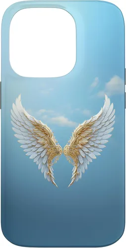 Vista 16 de Funda para iPhone 13 Heavenly Golden Angel Wings