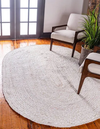 Vista 22 de Unique Loom Colección Trenzada Chindi - Alfombra de área (1 pie 2 pulgadas x 6 pies 1 pulgada, pasillo, multi/azul)