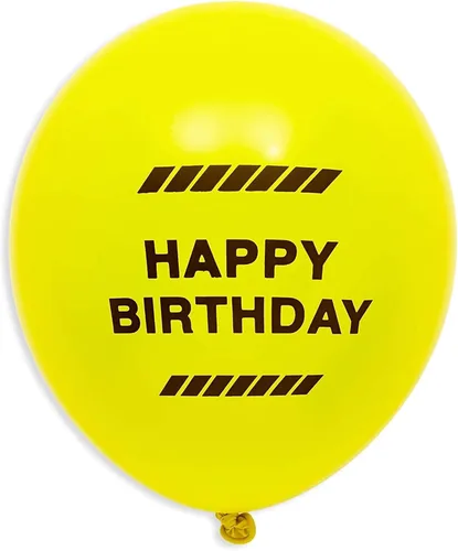 Vista 8 de Blue Panda Globos de látex de construcción para decoración y suministros de fiesta de cumpleaños, 12 pulgadas, paquete de 50, negro, amarillo