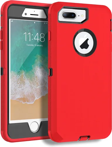 Vista 12 de Mgx Funda resistente para iPhone 8 Plus [protector de pantalla integrado] y funda de defensa de triple capa a prueba de golpes a prueba de caídas