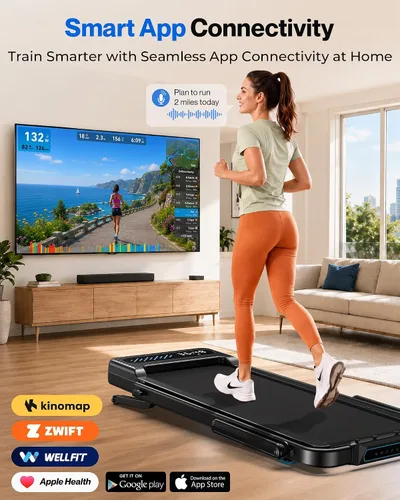 Vista 6 de WELLFIT Almohadilla para caminar con inclinación automática y barra