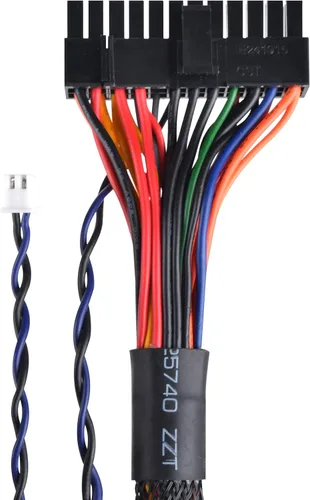 Vista 7 de SilverStone Technology - Fuente de alimentación ATX flexible de 350 watts con cables fijos y 80 Plus Gold con conector PCIe de 6 pines