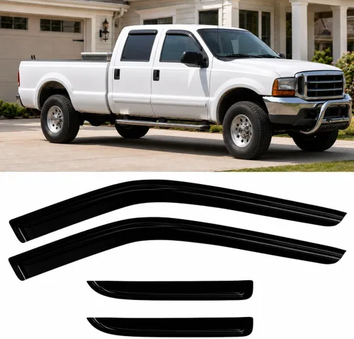Vista 14 de Protectores de lluvia de ventana para Ford F150 SuperCab 2004-2014 2 piezas deflector de ventana para 09-14 F-150 con 2 puertas delanteras
