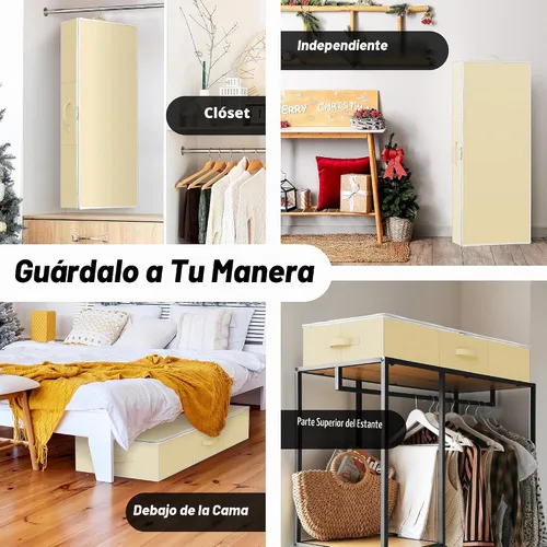 Vista 6 de Simple Houseware Organizador de papel de regalo de 41.5 pulgadas, se adapta Beige