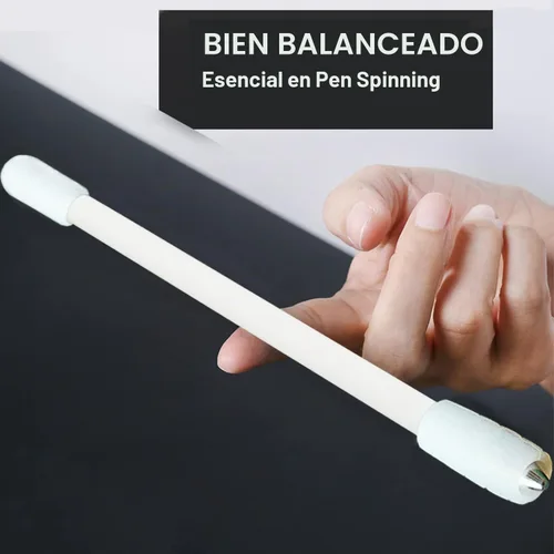 Vista 4 de Penspinning - Bolígrafos de viaje Mod Pen Spinning Mods Spinner Spin Stick antideslizante para principiantes, color blanco Negro