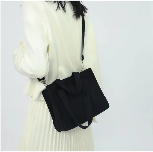 Vista 3 de Bolso cruzado de lona a la moda, bolso de hombro duradero y moderno para mujer