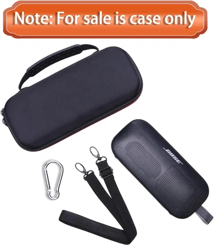Vista 7 de LTGEM - Funda rígida compatible con Bose SoundLink Flex 2ª generación/SoundLink Flex altavoz portátil Bluetooth, negro (solo funda)