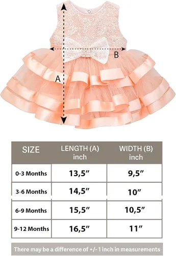 Vista 8 de Lilax Vestido de encaje floral para bebé, conjunto de vestido de tutú de tul en capas