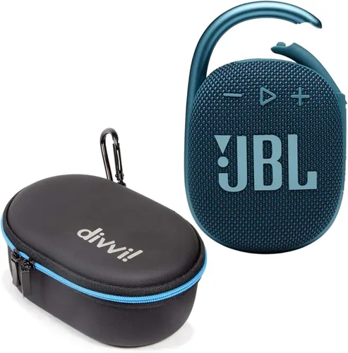 Vista 17 de JBL Altavoz Bluetooth portátil Clip 4 (negro) + paquete con divvi! Funda protectora rígida (negro)
