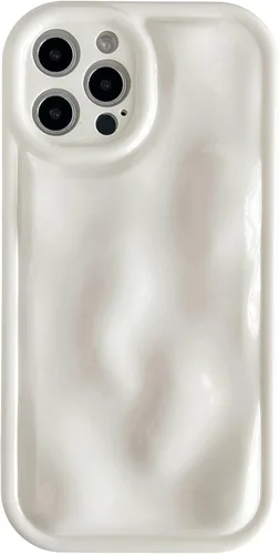 Vista 17 de Caseative Funda para iPhone 12 Pro Max, color negro Suavidad de la galjanoplastia de cromo del patrón de la burbuja del meteorito de la onda