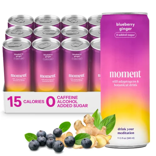 Vista 12 de Moment Adaptogen Drink (Shark Tank), bebidas no alcohólicas no carbonatadas, clásicas, L-teanina y ashwagandha para calma y claridad, 0 azúcar