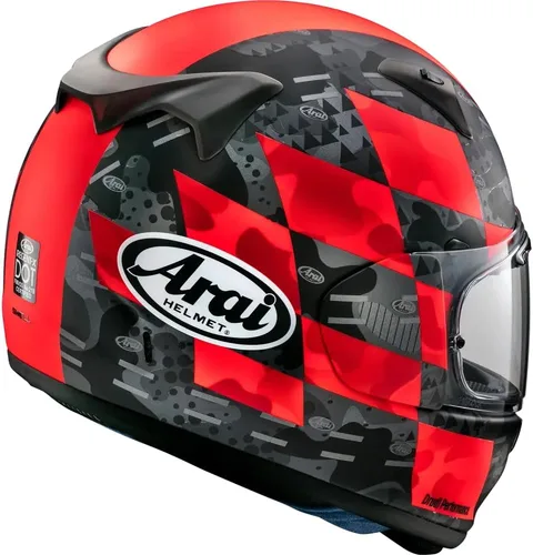 Vista 2 de Arai Regent-X Patch - Casco de motocicleta para adulto, rojo mate, talla XL