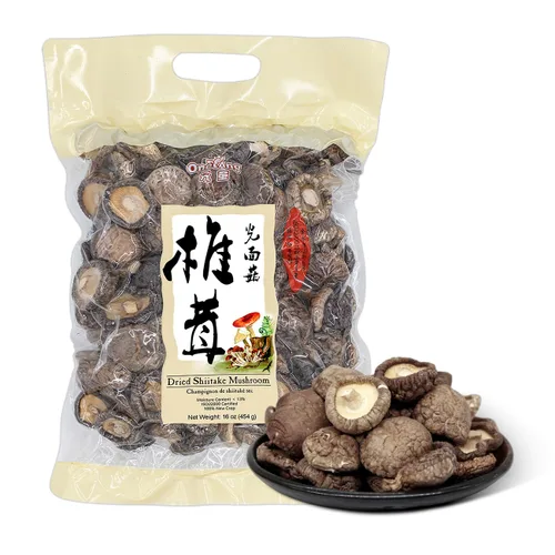Vista 12 de Setas Shiitake secos.