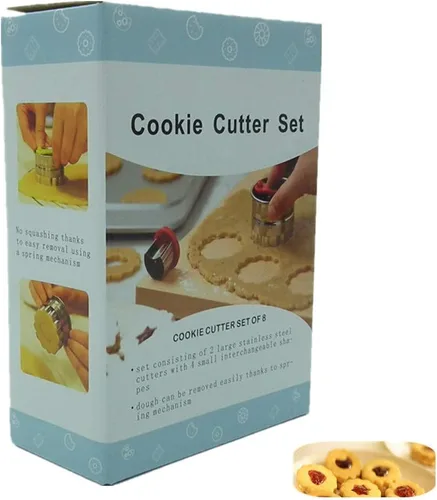 Vista 8 de Linzer Classic - Juego de cortadores de galletas, 2 grandes con centro