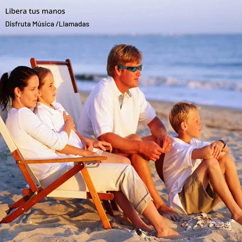 Vista 5 de Lentes de sol inalámbricos Bluetooth MP3, lentes polarizados, lentes de sol musicales, auriculares estéreo para iPhone, Samsung, la mayoría