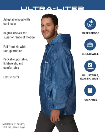 Vista 2 de FROGG TOGGS Men's Ultra-lite2 2-Layer Waterproof Breathable Rain Jacket