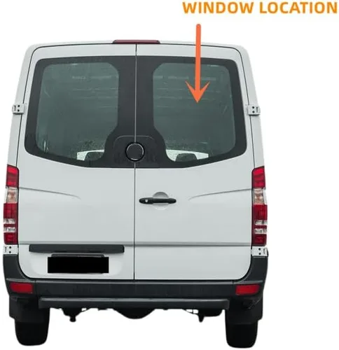 Vista 2 de Reemplazo de ventana de cristal trasera del lado derecho para Dodge Sprinter 2007-2010 /Freightliner Sprinter 2007-2018 / Mercedes Benz Sprinter