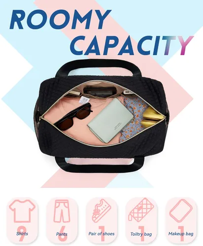 Vista 3 de BAGSMART Bolsa de viaje ABAC, Negro-3 piezas, Bolsa de viaje