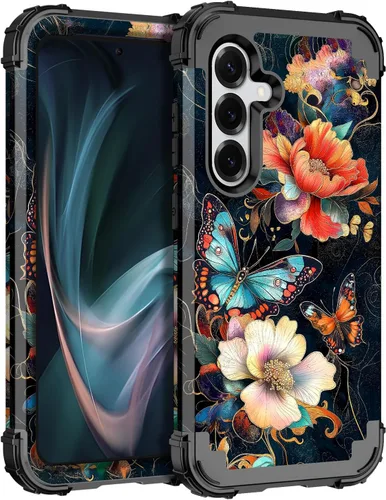 Vista 47 de Miqala Funda para Galaxy S24 5G, brilla en la oscuridad, tres capas, resistente, a prueba de golpes, protección completa, parachoques de plástico