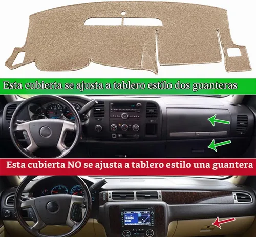 Vista 2 de Cubierta de tablero compatible con Chevy Chevrolet Silverado 1500 LT/WT 2500HD 3500HD 2007-2013, alfombra de tablero de GMC Sierra 2007-2013