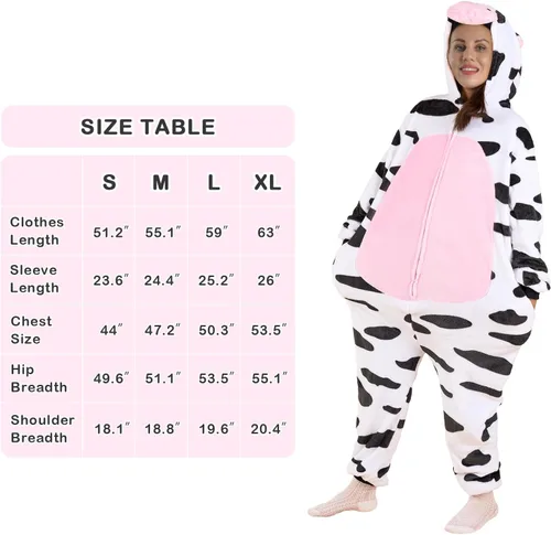 Vista 5 de Pijama unisex para adultos, pijama de animales, de franela, cosplay, disfraz de Halloween, ropa de dormir de animales para mujeres y hombres