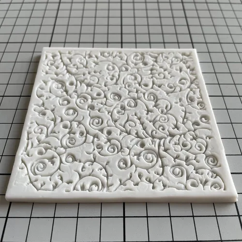 Vista 4 de Estera de grabación en relieve de silicona de la torta del molde del Square Lace Vine