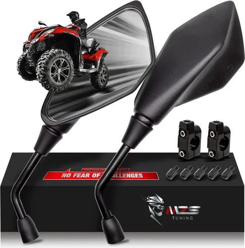 Vista 8 de MZS Espejos de motocicleta, LED Racing Espejo retrovisor de señal de giro dual ajustable compatible con Hayabusa ZX4R ZX6R ZX14R ZX10R ZX12R CBR500R