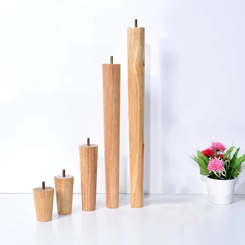 Vista 8 de M8 - Patas rectas de madera maciza cónicas para muebles, patas de mesa de café, patas de sofá de madera dura, 2.0-27.6 in, patas de repuesto
